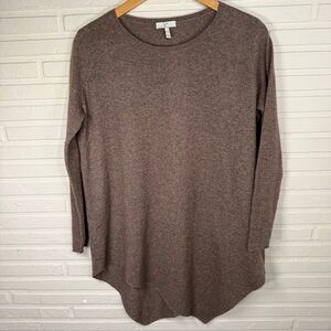 Joie Brown Wool Cashmere Blend Oversized Asymmetrical Sweater, Women’s Size XS
